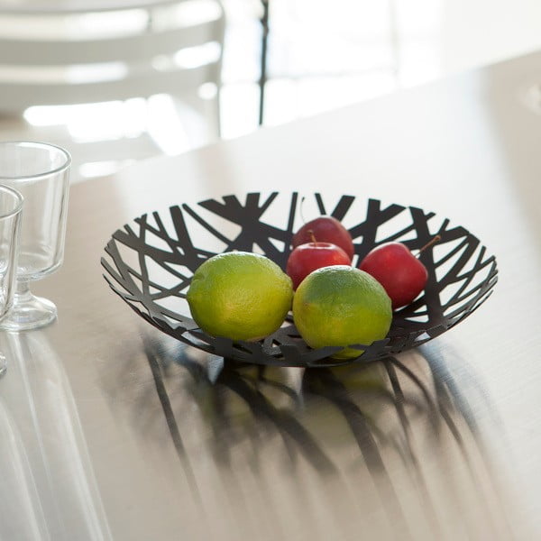 Czarny koszyk na owoce YAMAZAKI Tower, ø 26 cm-image-2