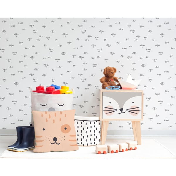 Dziecięca szafka nocna z drewna sosnowego The Wild Hug Kitten-image-1