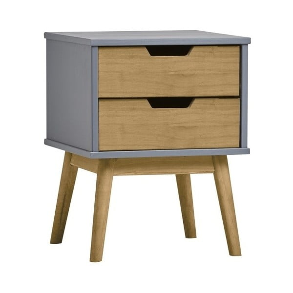 Szaro-brązowa komoda z litego drewna sosnowego Marckeric Baku-image-2