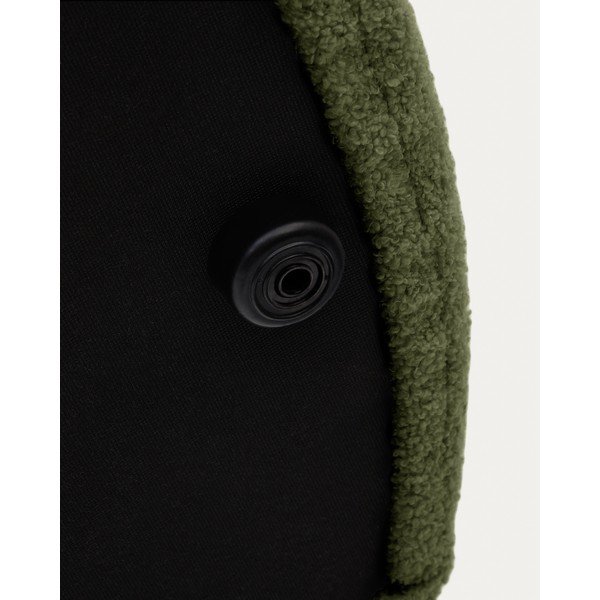 Zielony puf z materiału bouclé Kaeli – Kave Home-image-2