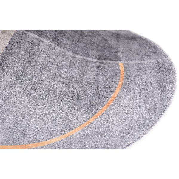 Szary dywan odpowiedni do prania 60x100 cm Oval – Vitaus-image-2