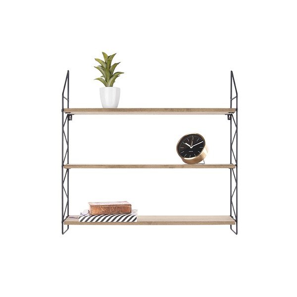 Metalowy regał z drewnianymi półkami PT LIVING Zig Zag-image-2
