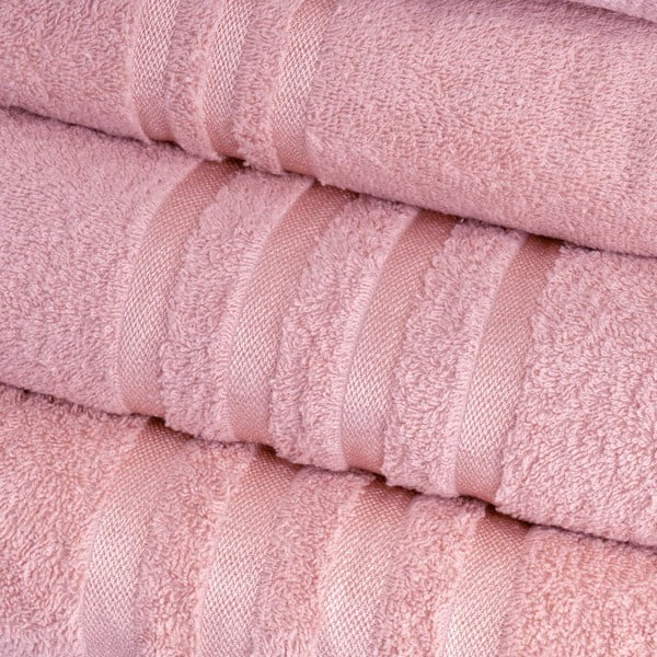 Różowy bawełniany ręcznik frotte 30x50 cm Simple – Casa Selección-image-1