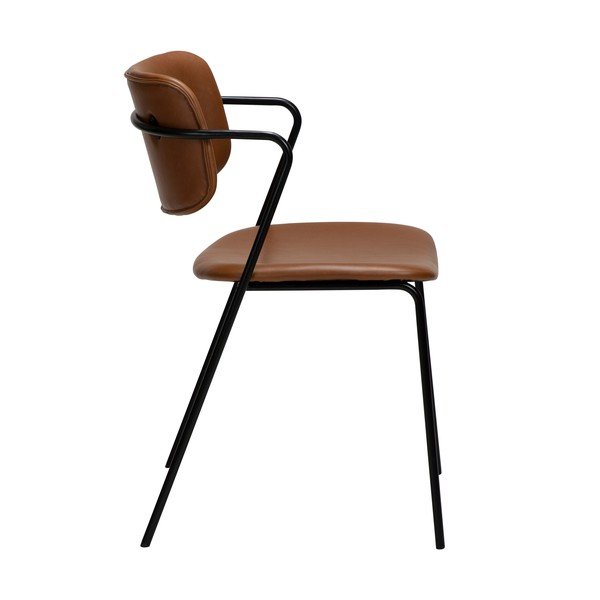 Brązowe krzesło z imitacji skóry DAN-FORM Denmark Zed-image-1