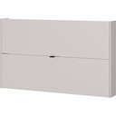 Kremowa uchylna/wisząca szafka na buty w dekorze dębu 140x83x18 cm Ameca – Germania