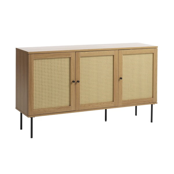 Niska komoda w dekorze dębu w naturalnym kolorze 140x80 cm Pensacola – Unique Furniture-image-4