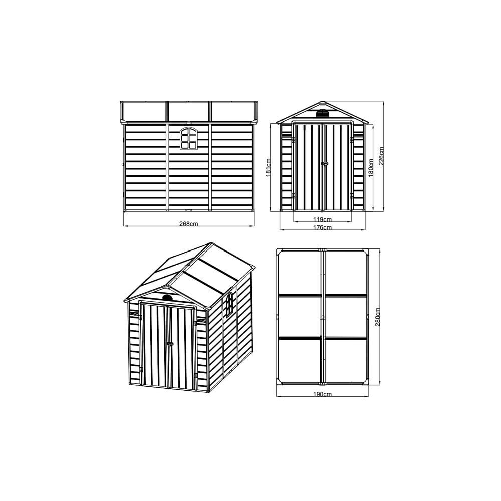 Domek ogrodowy Ave E – Rojaplast (zdjęcie 9)