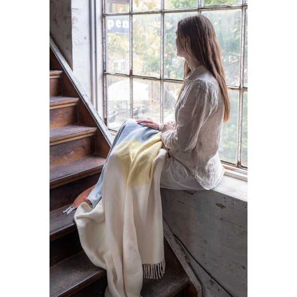 Żółto-niebieski koc 125x190 cm Brick – Mette Ditmer Denmark-image-3