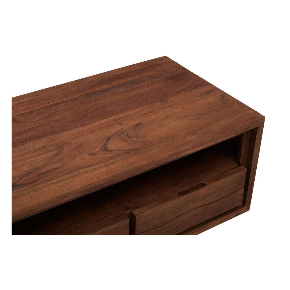 Szafka pod TV z litego drewna akacjowego w ciemnym naturalnym kolorze 140x52x50 cm Simla – Premier Housewares (zdjęcie 6)