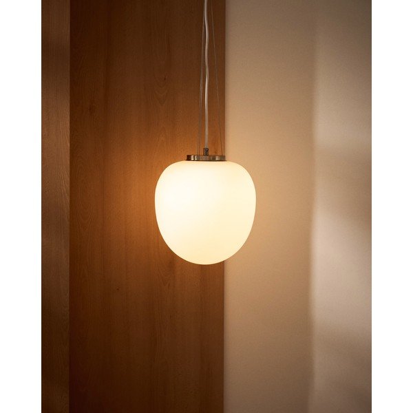 Biała lampa wisząca ze szklanym kloszem ø 25 cm Ardali – Kave Home-image-2