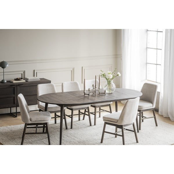 Ciemnobrązowy rozkładany stół z litego drewna dębowego 105x170 cm Tyler – Rowico-image-2