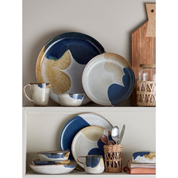 Kamionkowy zestaw talerzy 12 szt. Jules – Bloomingville-image-1