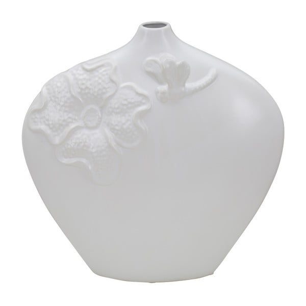 Biały wazon porcelanowy Mauro Ferretti Fleur