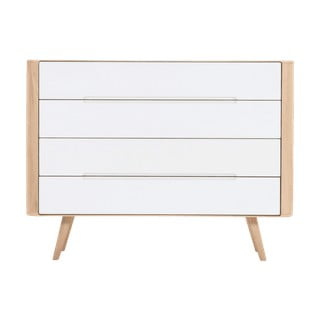 Dębowa komoda z szufladami z drewna dębowego Gazzda Ena Two, 120x42x90 cm