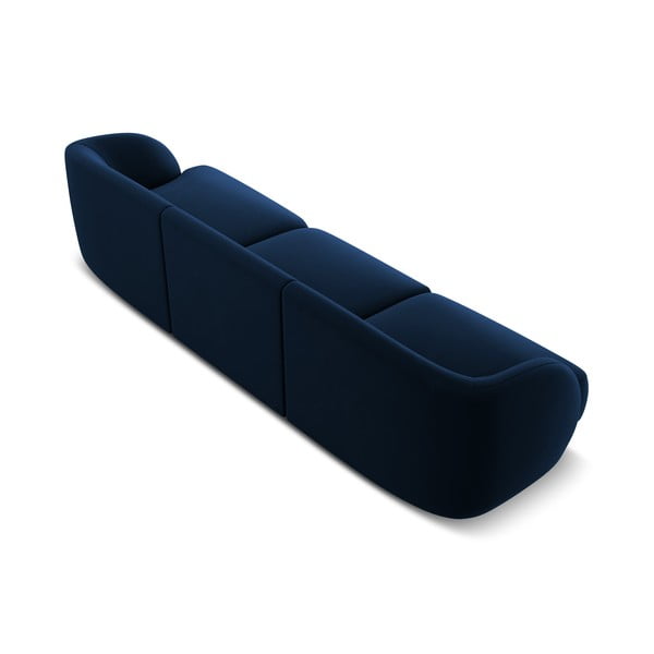 Niebieska aksamitna sofa 259 cm Miley − Micadoni Home-image-3