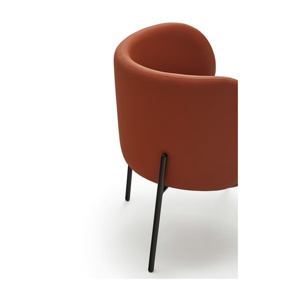 Pomarańczowe tapicerowane fotele jadalniane zestaw 2 szt. Mogi – Teulat-image-4