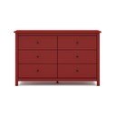 Czerwona niska komoda z drewna sosnowego 130x80 cm Misti – Marckeric