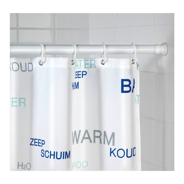Biały drążek teleskopowy na zasłonę prysznicową Wenko Shower Curtain Rod-image-3