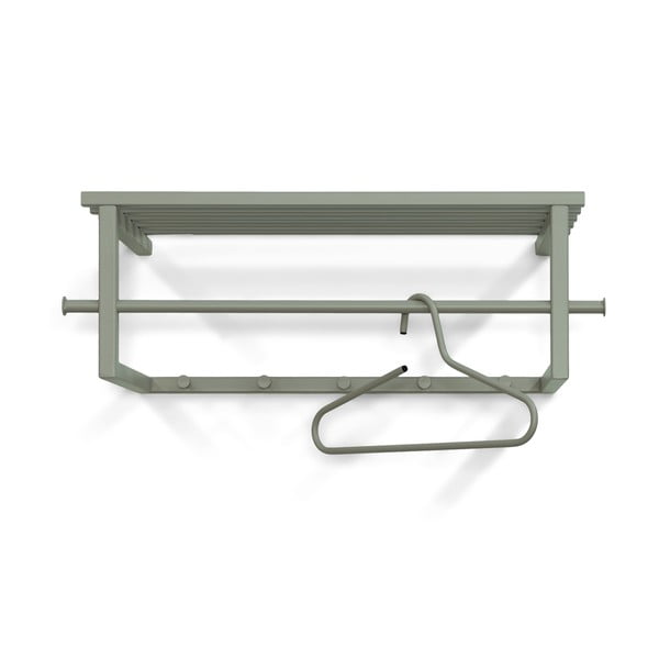 Szarozielony metalowy wieszak ścienny z półką 76 cm Marco – Spinder Design-image-2