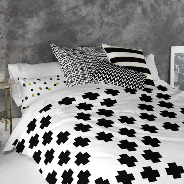 Zestaw 2 bawełnianych poszewek na poduszki Blanc Mustard-image-1