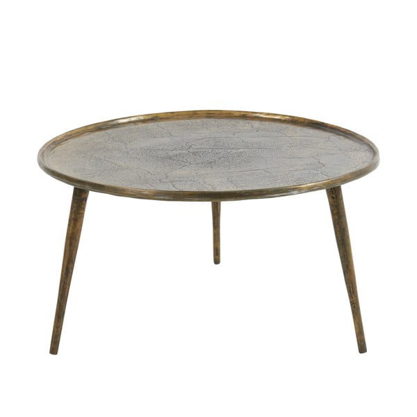 Metalowy okrągły stolik w kolorze brązu ø 67,5 cm Babina – Light & Living