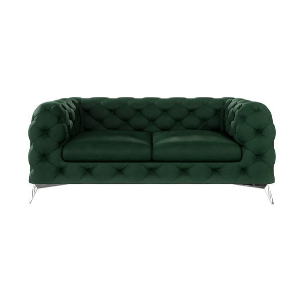 Ciemnozielona aksamitna sofa 185 cm Chelsea – Ropez