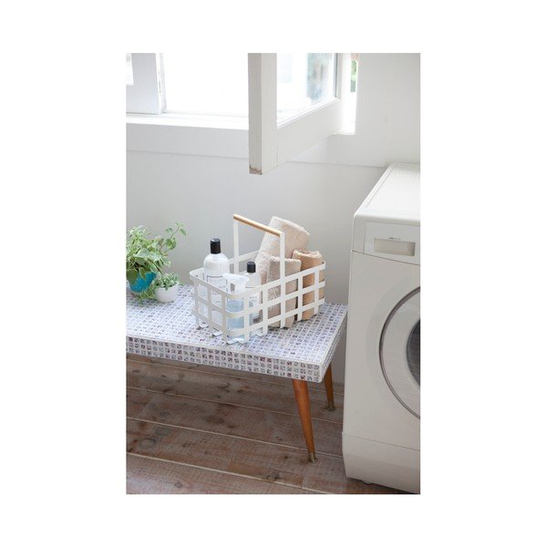 Biały koszyk z rączką YAMAZAKI Tosca-image-2