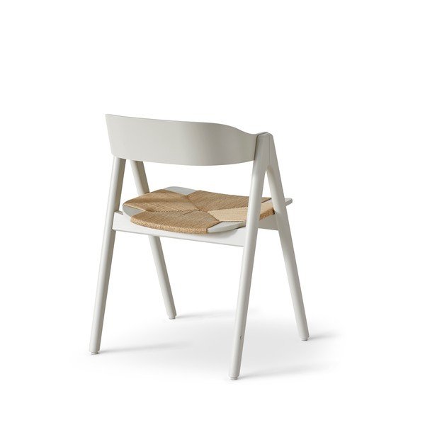 Beżowe krzesło z drewna bukowego z rattanowym siedziskiem Findahl by Hammel Mette-image-3
