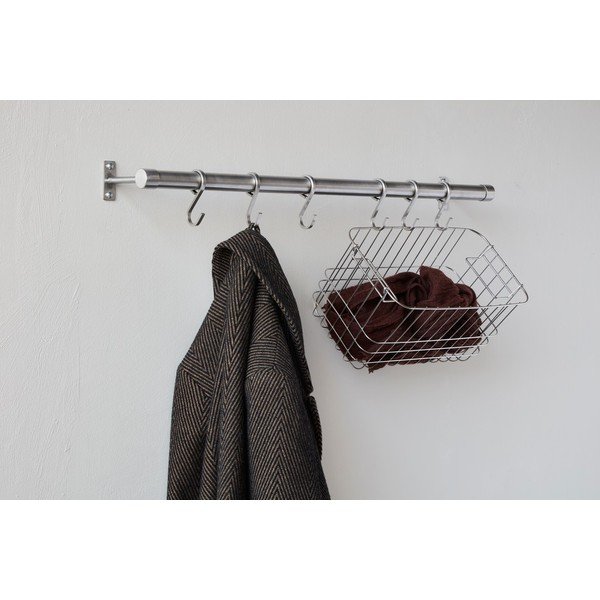 Wieszak ścienny ze stali nierdzewnej w kolorze matowego srebra 70 cm Hang-It – Mette Ditmer Denmark-image-2