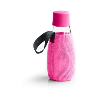 Różowy pokrowiec na szklaną butelkę ReTap, 300 ml
