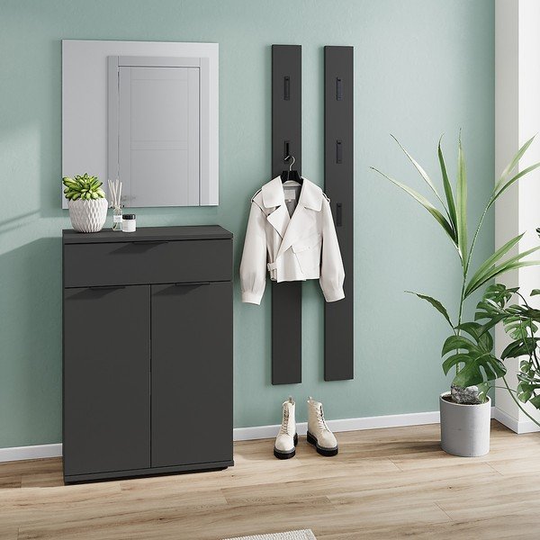 Antracytowy zestaw do przedpokoju Stanton – Germania-image-1