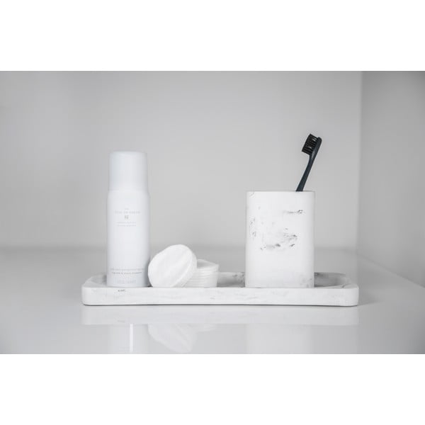 Biało-szara tacka do łazienki Wenko Desio-image-1