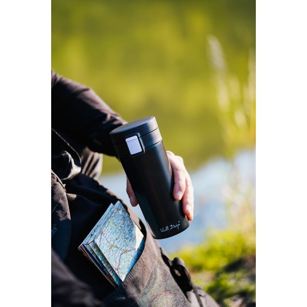 Czarny podróżny kubek termiczny Vialli Design Fuori, 400 ml-image-4
