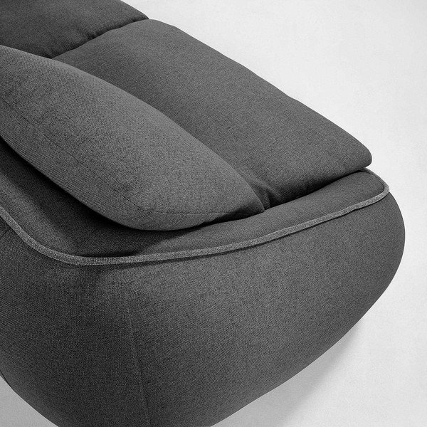 Ciemnoszara sofa Kave Home Safira, 220 cm-image-1