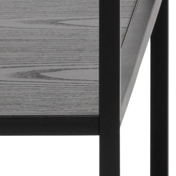 Czarne biurko Actona Seaford, 60x130 cm-image-4