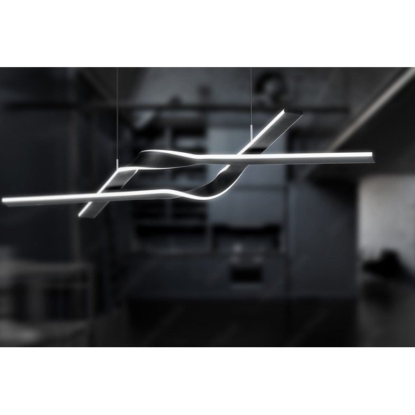 Czarna lampa wisząca LED z metalowym kloszem Cicenza – CINQUE-image-2