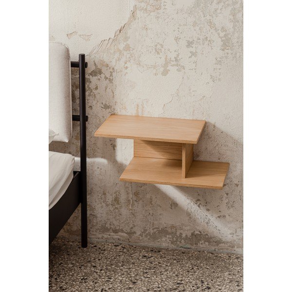 Szafka nocna w dekorze dębu wisząca/z półką w naturalnym kolorze Tann – noo.ma-image-1