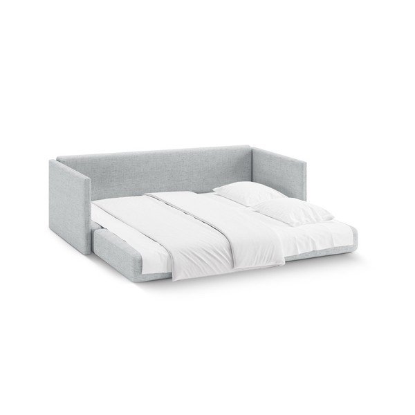 Jasnoszara rozkładana sofa z tkaniny szenilowej 209 cm Shannon – Cosmopolitan Design-image-3