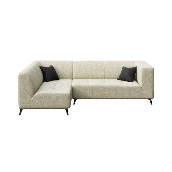 Jasnozielona sofa z szezlongiem po lewej stronie MESONICA Toro