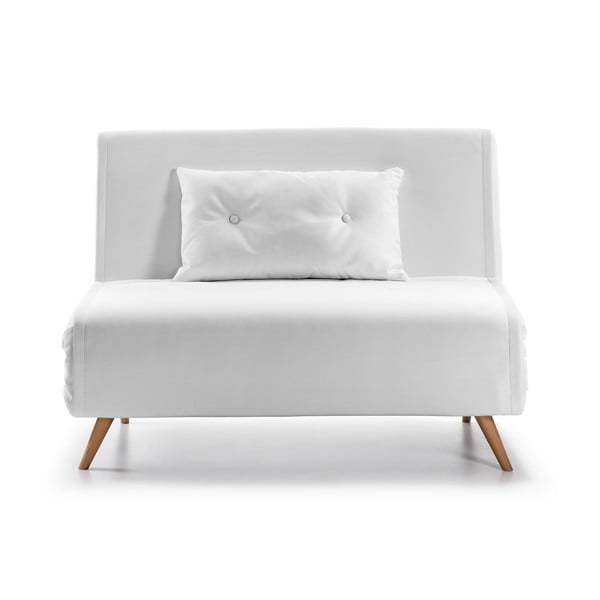 Biała sofa rozkładana z imitacji skóry Kave Home Tupana