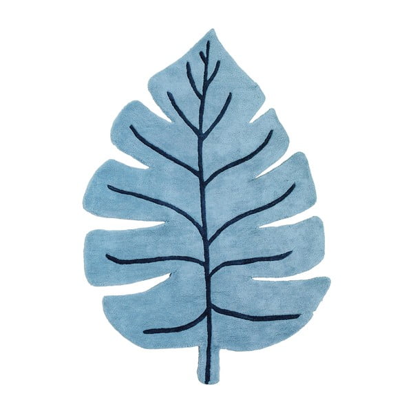 Niebieski dywan dziecięcy 105x150 cm Monstera Leaf – Lilipinso