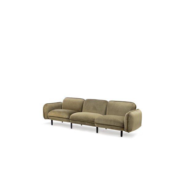Zielona aksamitna sofa 264 cm Bean – EMKO-image-2