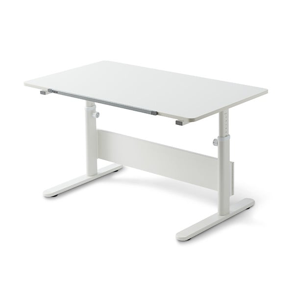Białe biurko z regulowaną wysokością Flexa Evo Full
