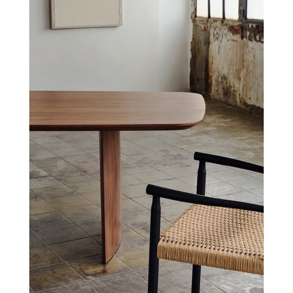 Brązowy stół w dekorze orzecha 100x200 cm Litto – Kave Home-image-2