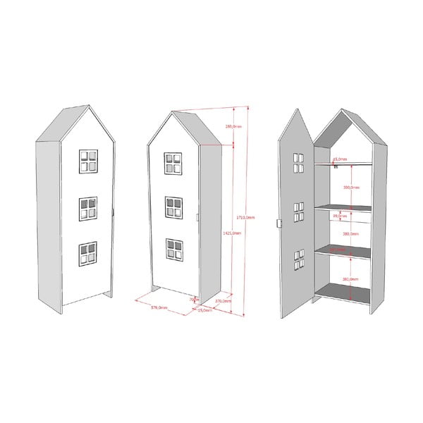 Szafa dziecięca 173x171,5 cm CASAMI BRUGES – Vipack-image-3