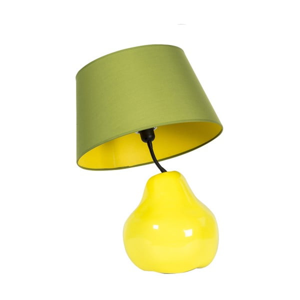 Zółto-zielona ceramiczna lampa stołowa Creative Lightings Pear