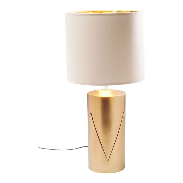 Lampa stołowa w złotej barwie Kare Design Connect