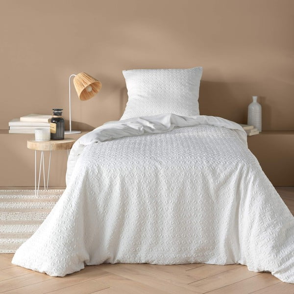 Biała pościel jednoosobowa z mikrowłókna 140x200 cm Litea – douceur d'intérieur