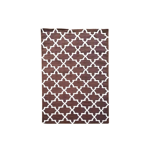 Ręcznie tkany dywan Kilim Design One Brown, 160x230 cm