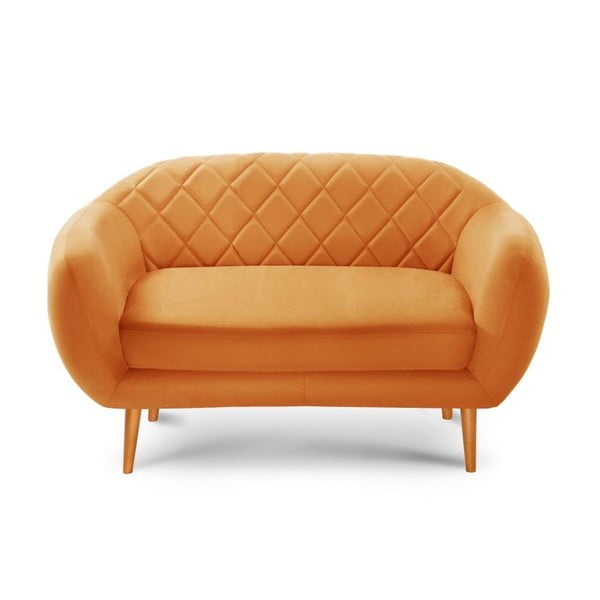 Pomarańczowa sofa 2-osobowa Scandi by Stella Cadente Maison Diva